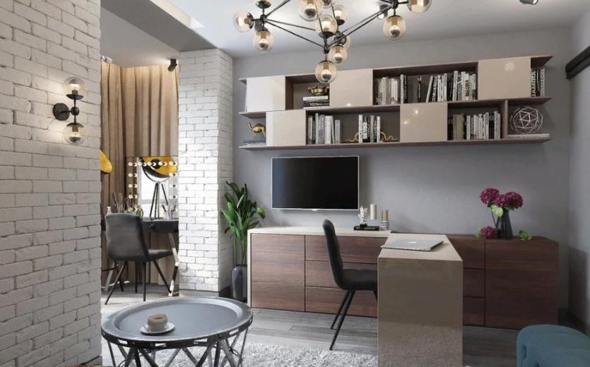 “двушки”的斯堪的纳维亚简约风格装修-4