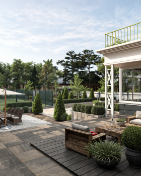 Modern Residential Backyard 3DVisualization