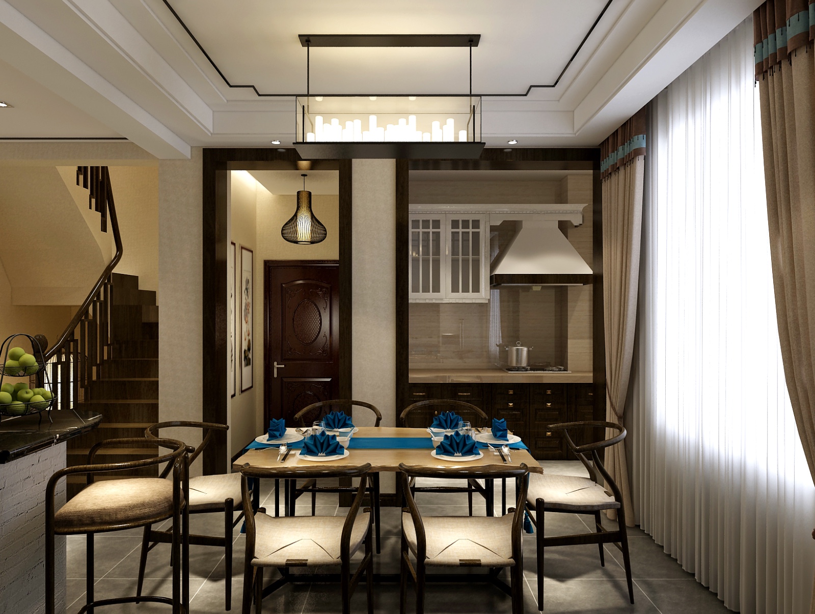 新东方天地240平新中式阁楼-5