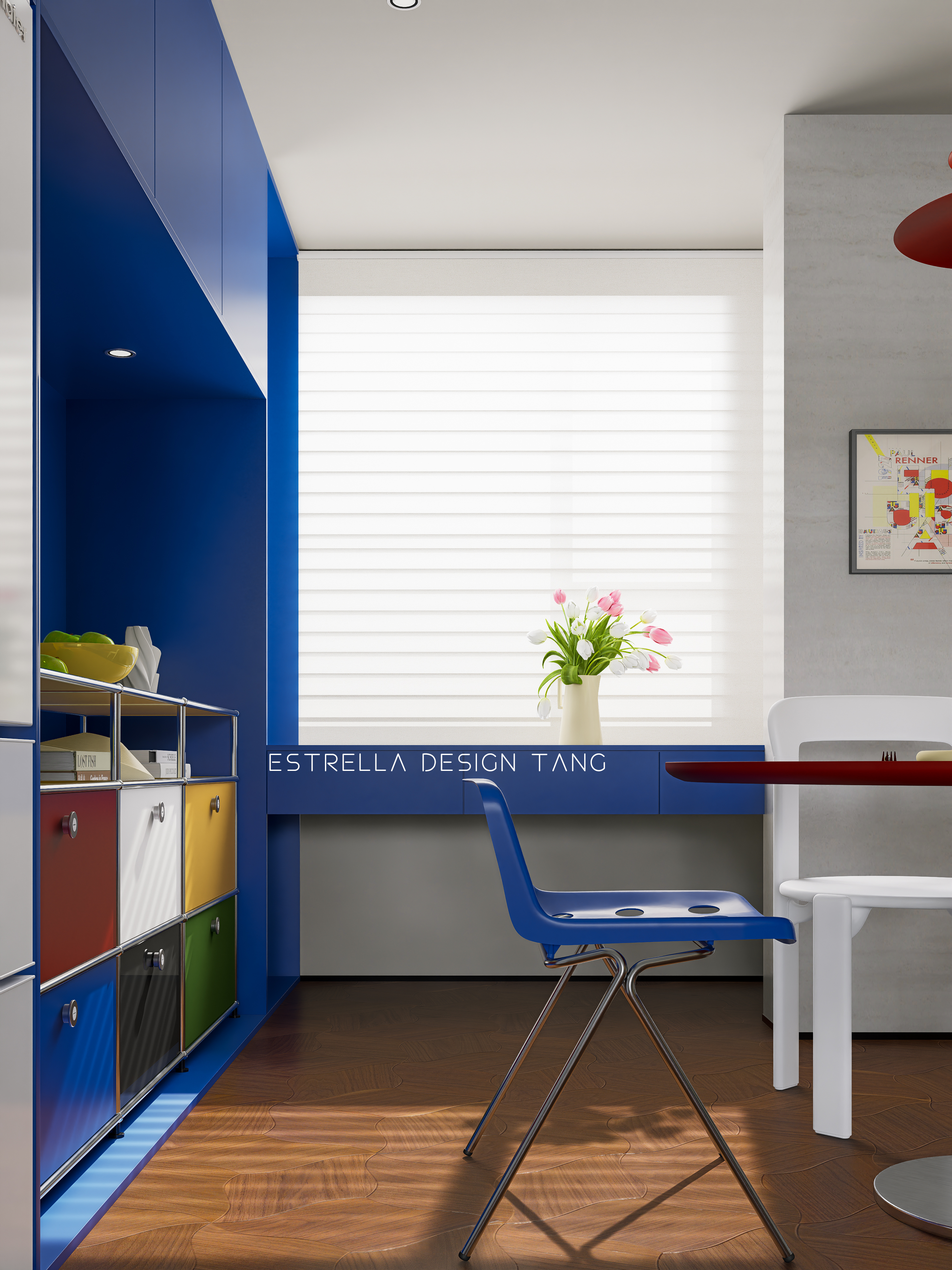 孟菲斯风格 客餐厅 效果图 室内设计 饱和度战士-4