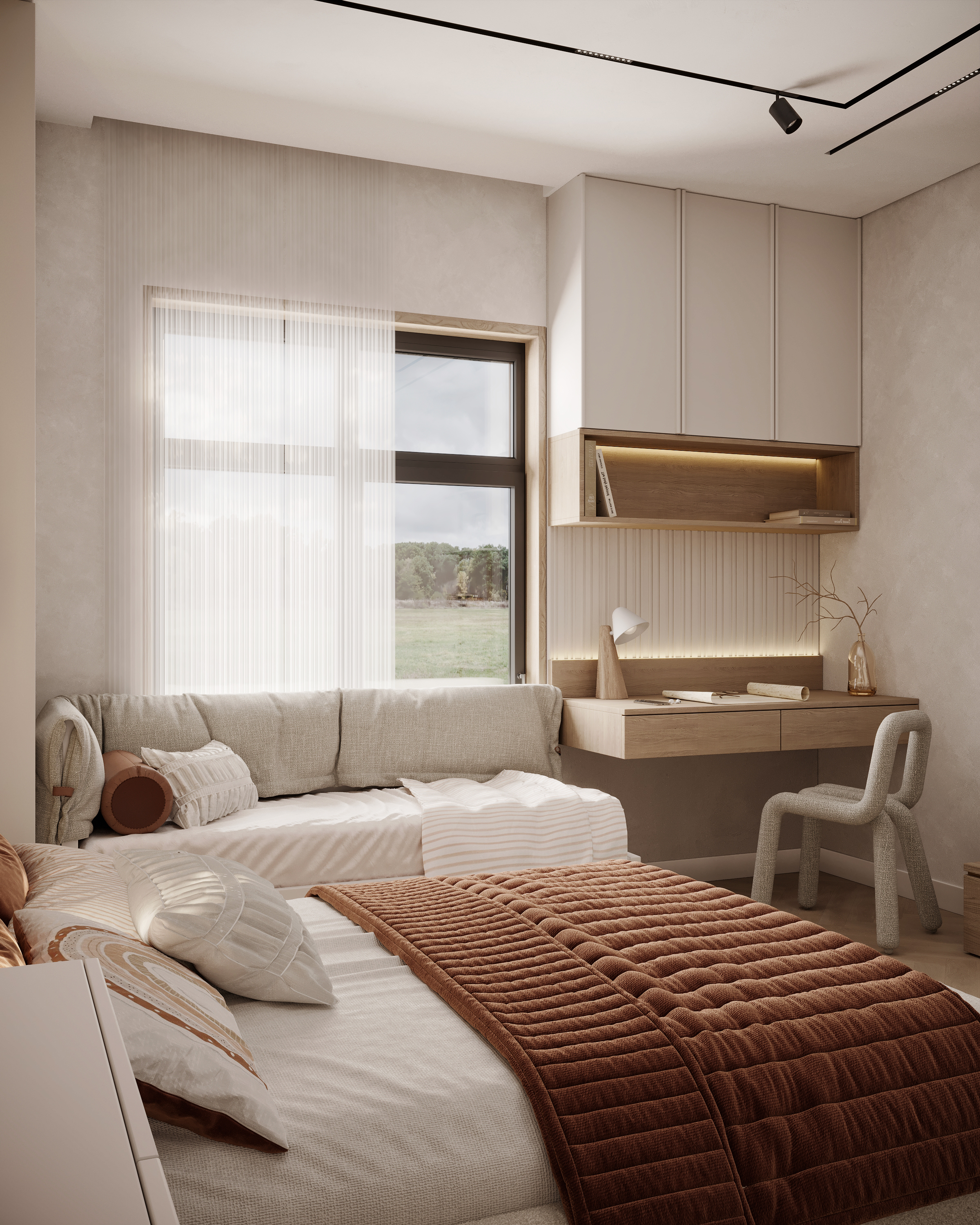 女孩卧室设计丨埃及开罗丨Amina El  kholy,Ahmed Saleh Designs-9