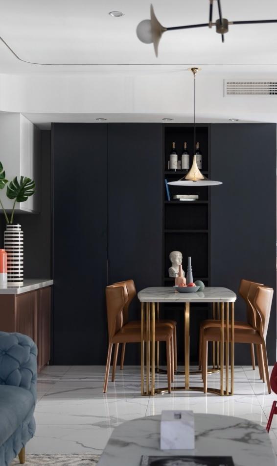 上北设计 | 蓝色乳胶漆打造的清凉空间-2