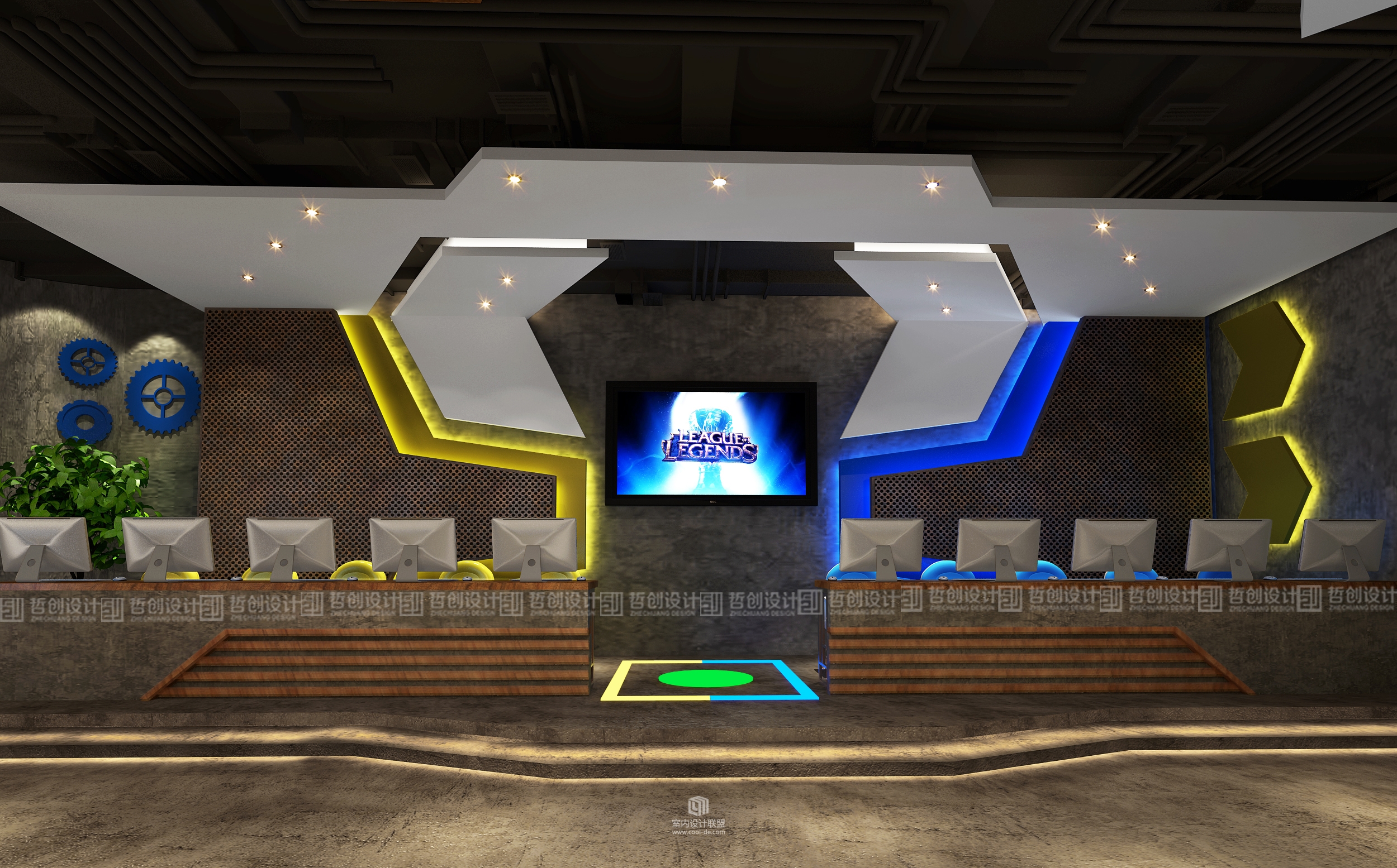 石林E度网咖装修设计效果图鉴赏-4