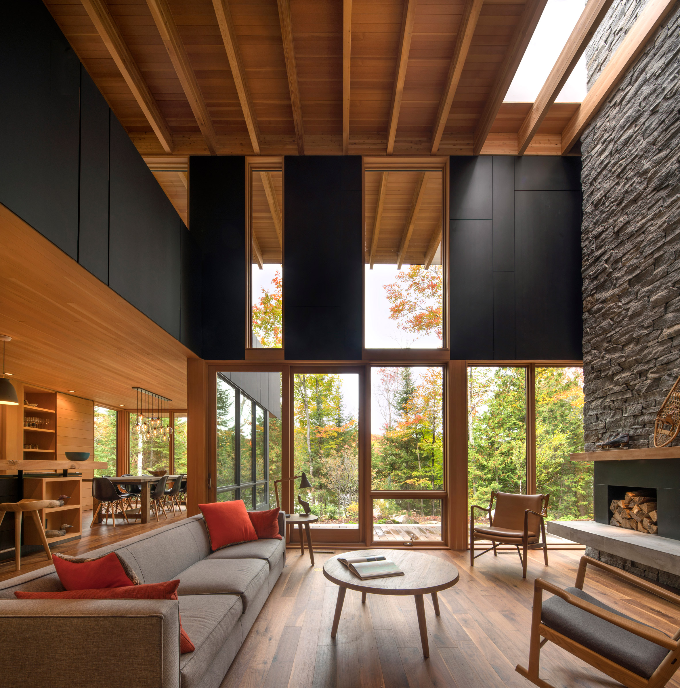 Bohlin Cywinski Jackson creates remote holiday retreat in Ontario forest-6