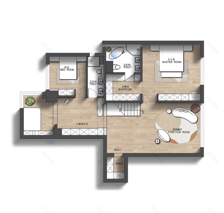 470㎡现代混搭温馨之家-9