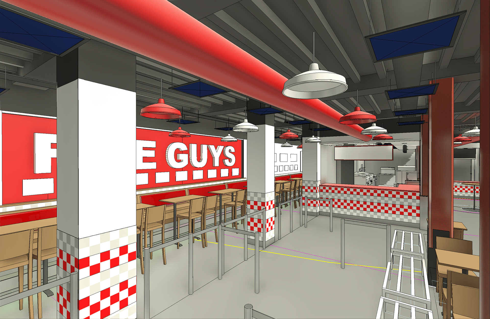 Five Guys | George Street Sydney | Restaurant Design-60