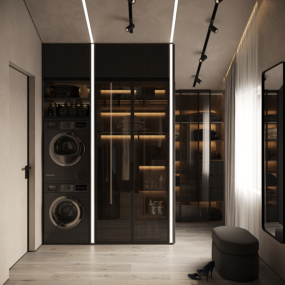 黑色洗衣房和浴室-8