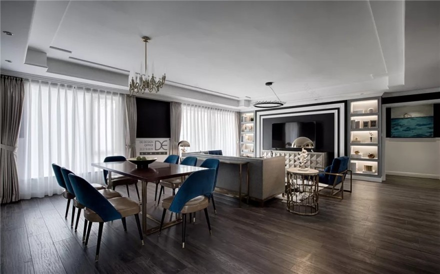 134m²轻奢主义·棕榈泉国际花园 DE设计事务所-16