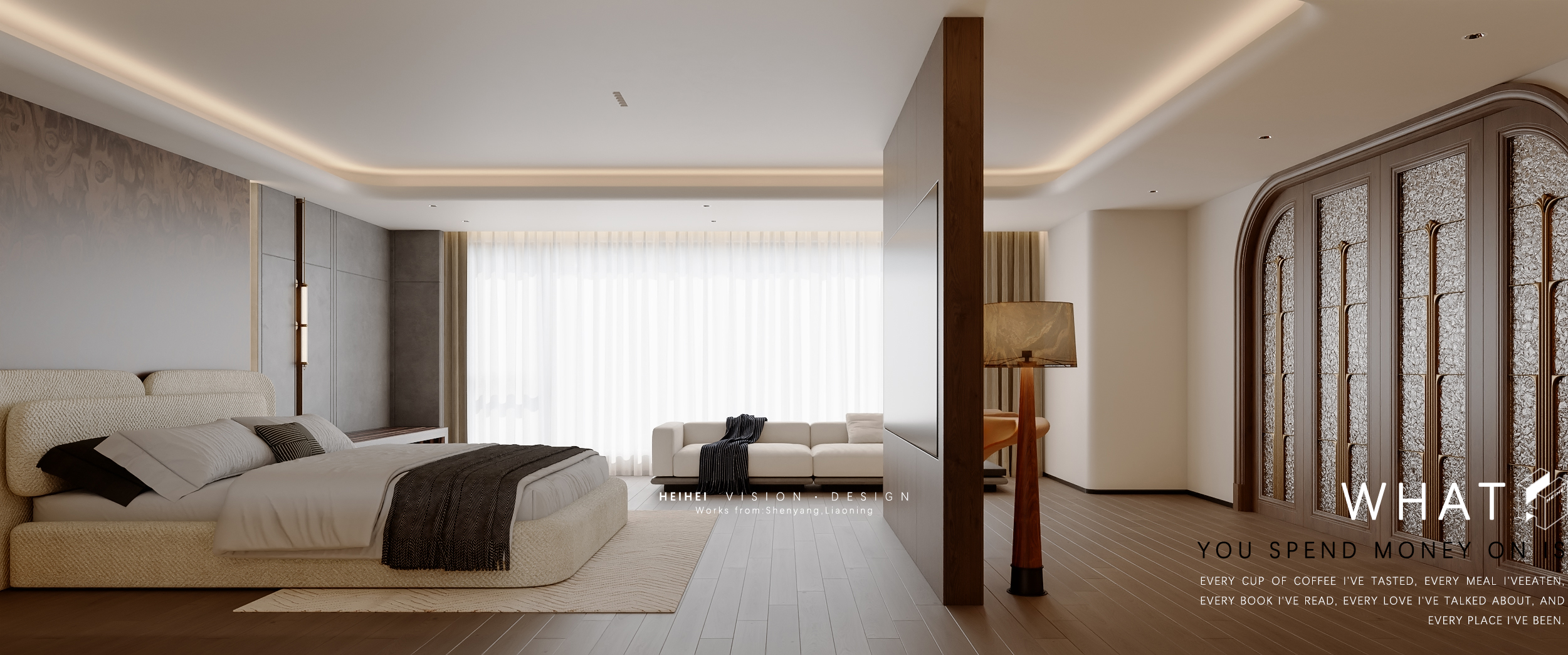 HEIHEI·老钱腔调里的当代奢华（卧室篇）丨中国辽宁-4