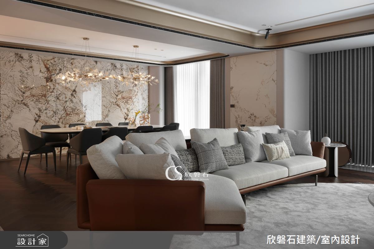 欣磐石·73  寶輝秋紅谷V·混搭風·95坪設計案例丨欣磐石建築.空間規劃-5