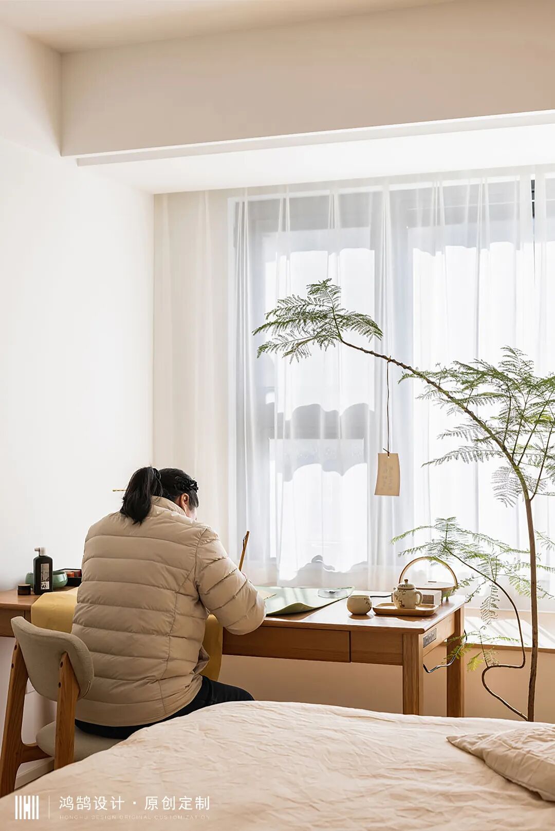 128㎡现代原木|砚书岁月，筑雅居栖自然。-28