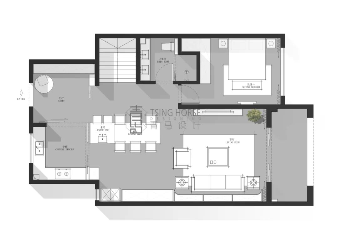御河上院轻奢格调 | 王清玉 400㎡联排下叠设计-99