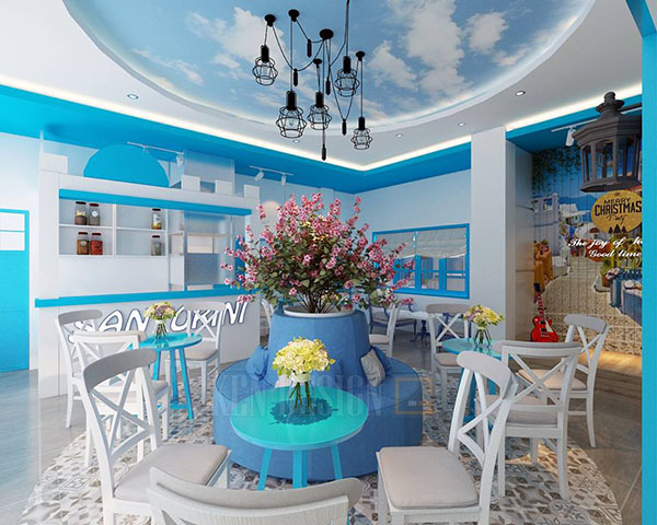 Santorini Tea Thái Nguyên奶茶店丨Ken Design-20