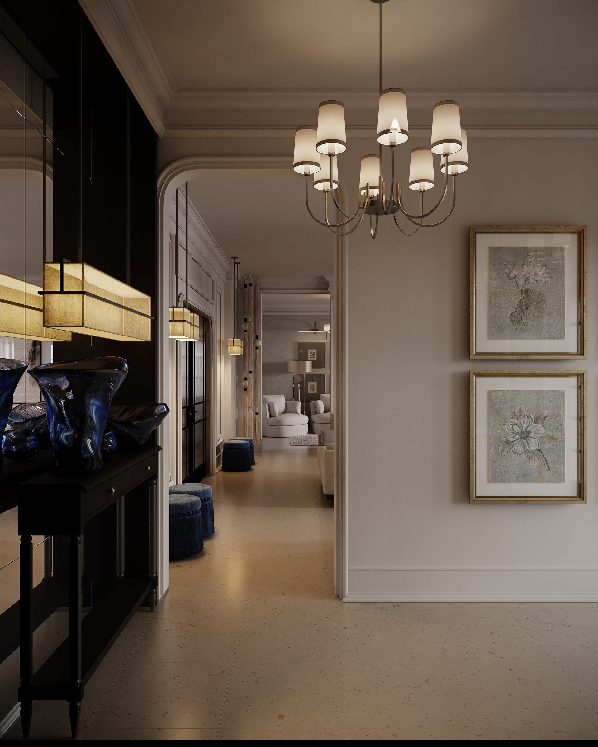 过渡性现代会客厅丨沙特阿拉伯丨kaf interiors-10