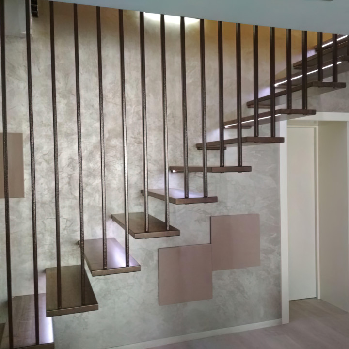 乌克兰住宅壁挂式楼梯定制丨Gradius（Градиус公司）-0