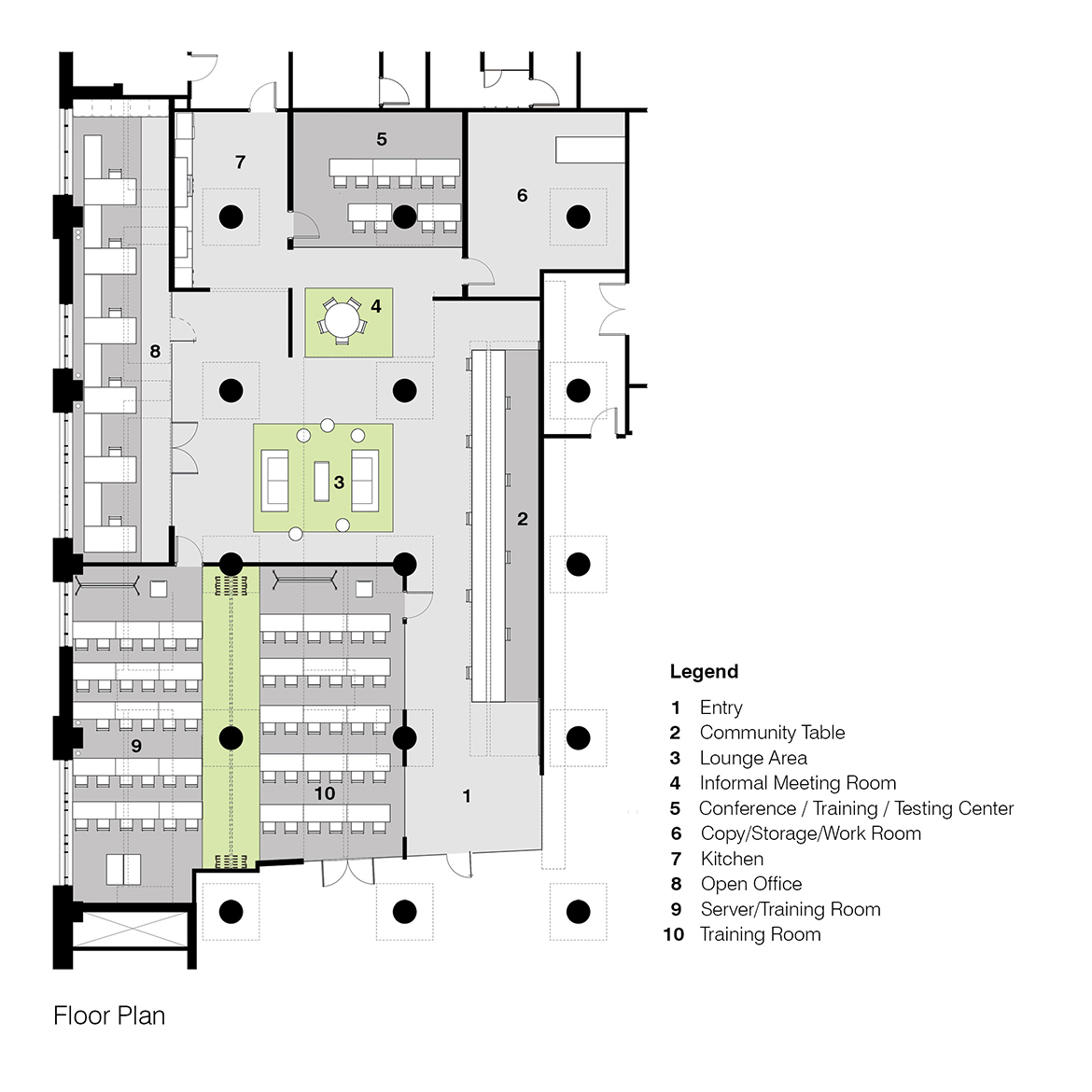 Tech901 办公空间 | 混凝土长桌与实木元素打造的协作中心-14
