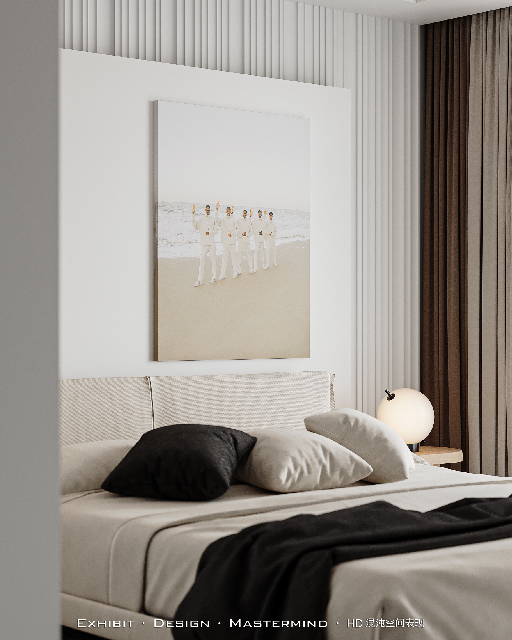 现代极简客餐厅设计丨混沌空间视觉表现-6