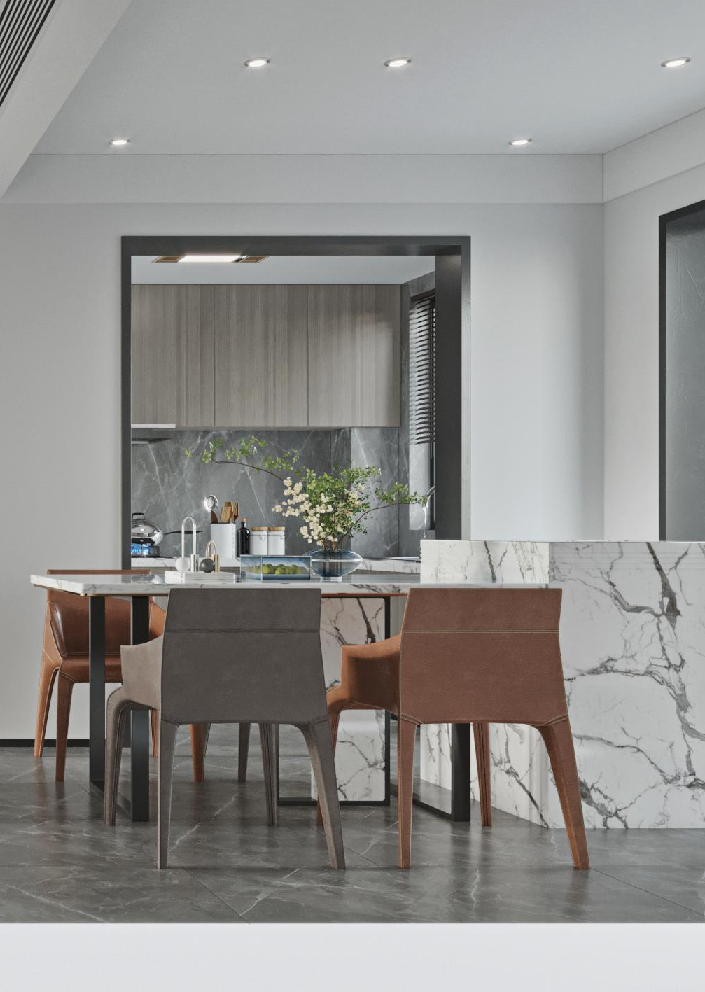 万达天玺现代轻奢住宅丨中国西安丨西安.大小空间设计-16