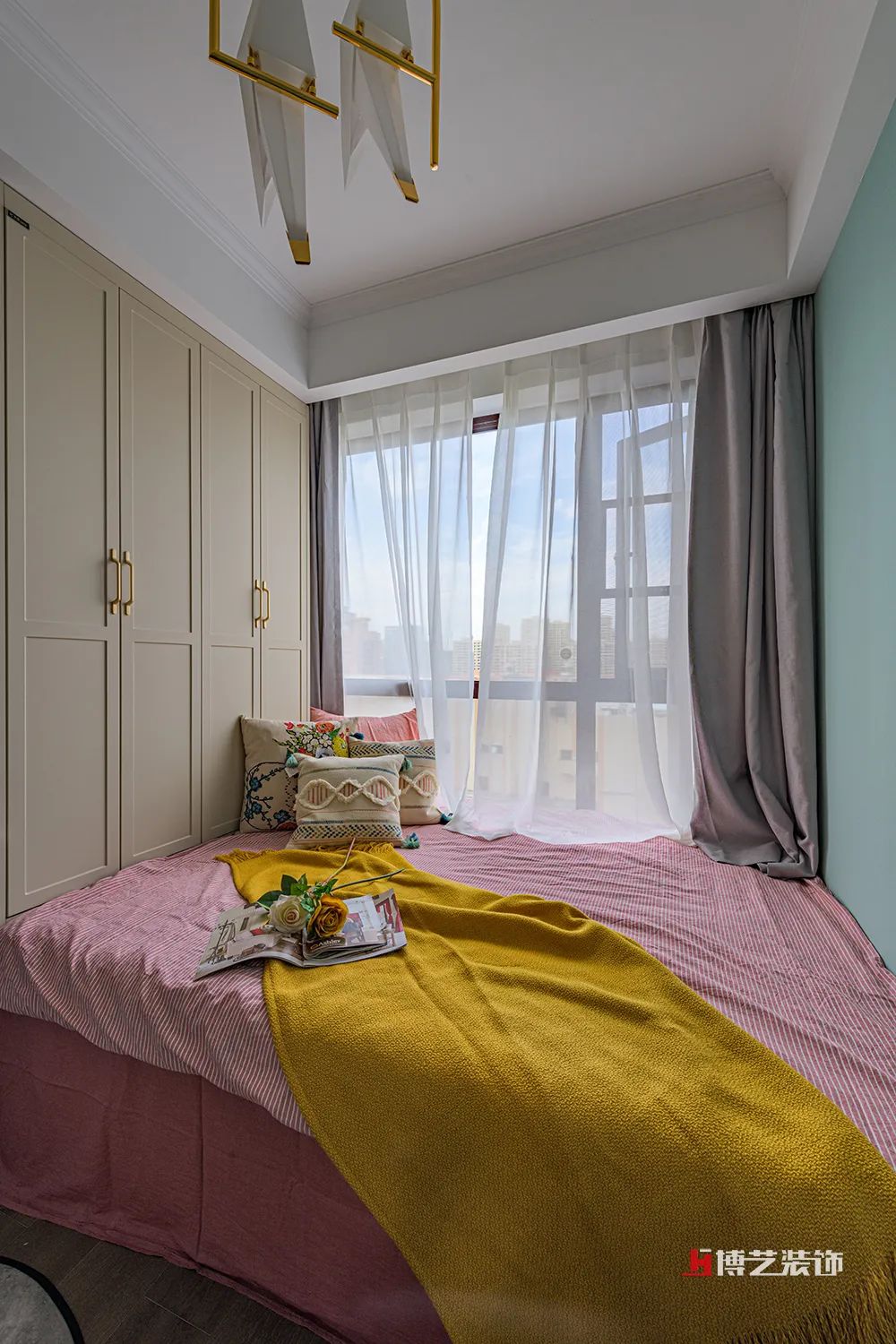 蓝调婚房 | 美式风格中的蓝粉浪漫-31