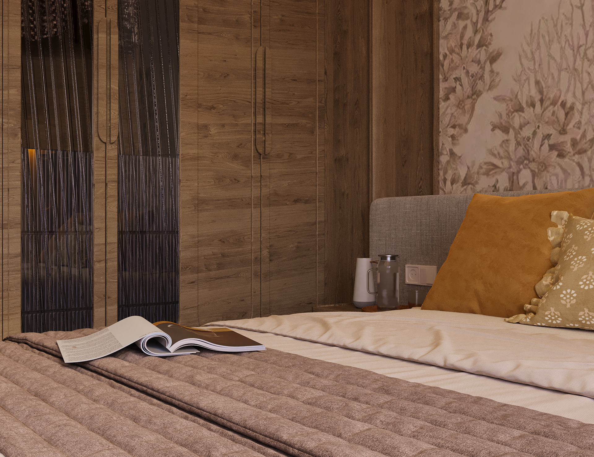 主卧室及浴室设计丨埃及丨MENNA ALLAH IBRAHIM-12