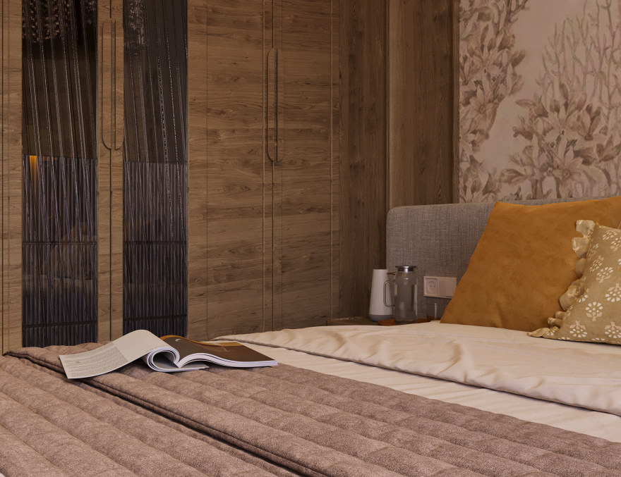 主卧室及浴室设计丨埃及丨MENNA ALLAH IBRAHIM-12