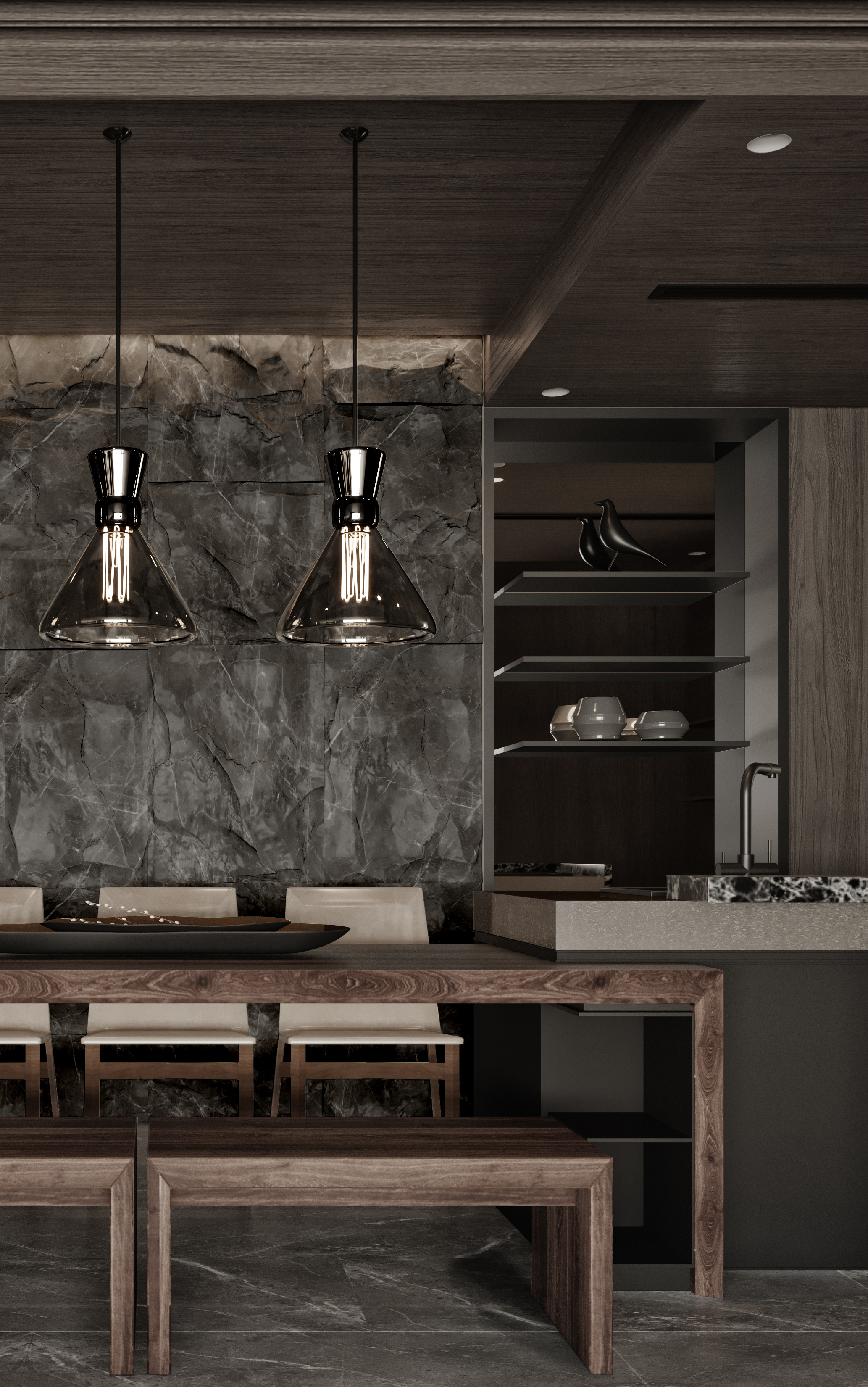 杭州台式风格黑项目，3DMAX、PSCC、NIK 7、Corona 5.0 渲染-5