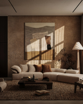 Warm Contemporary Livingroom DESIGN