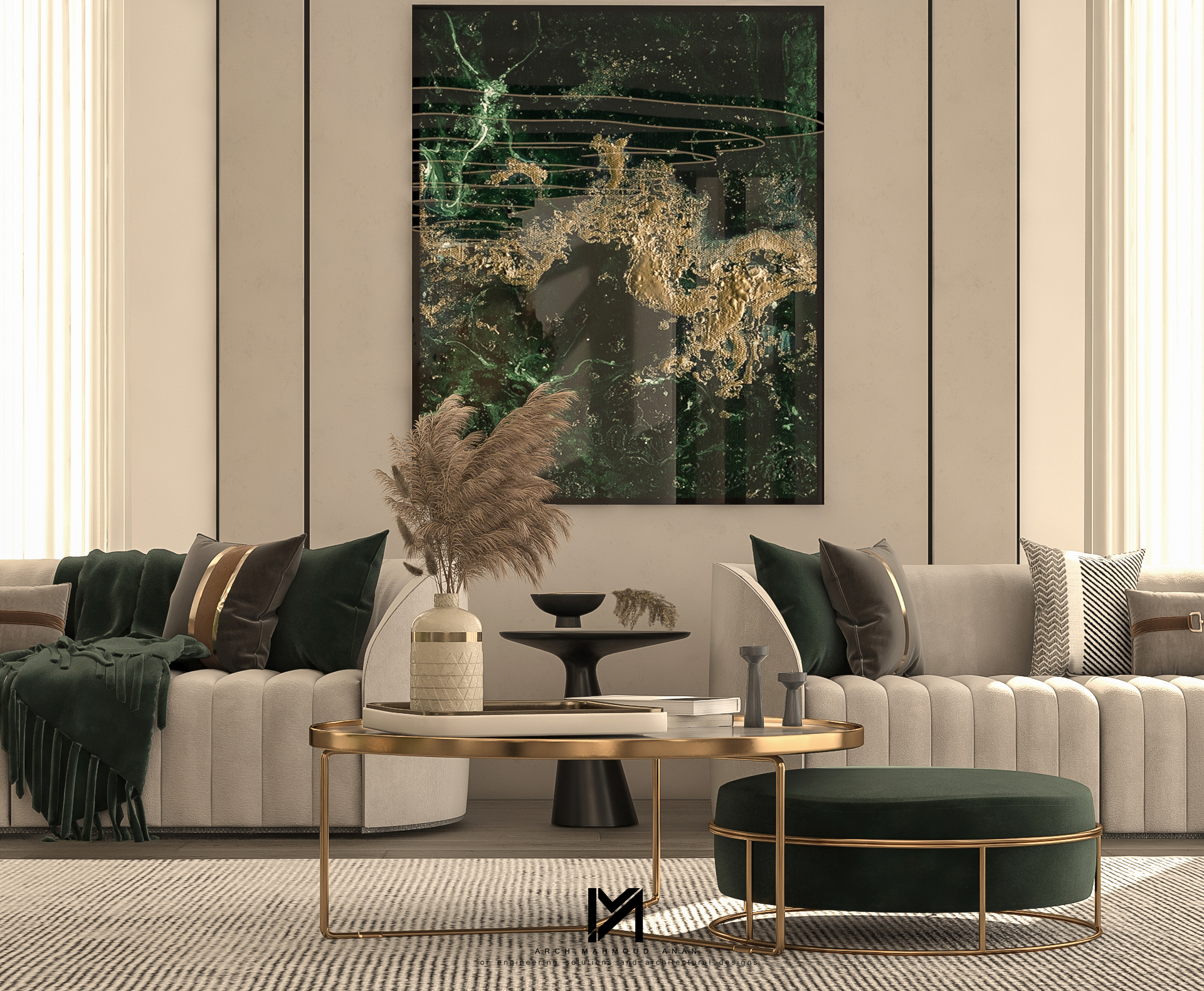 MODERN LIVING ROOM WITHE OPEN SPACE - UAE-5