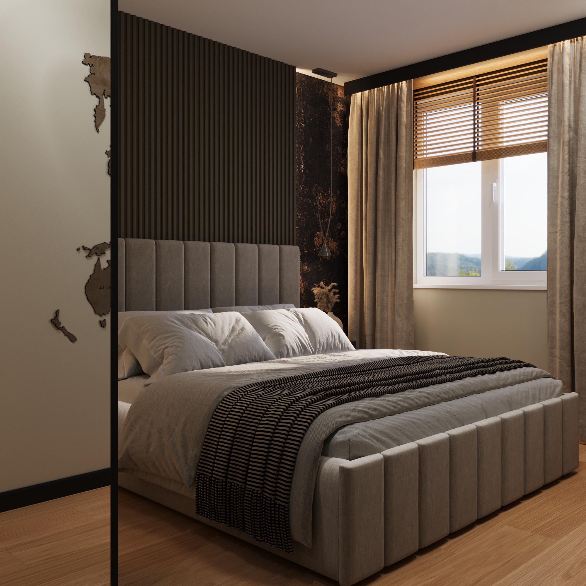 Earthy Elegance两居室公寓可视化项目丨波兰丨@nowakowska_interiors-29