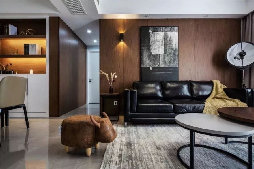 现代简约风三居室,原木大理石打造温馨生活空间-19