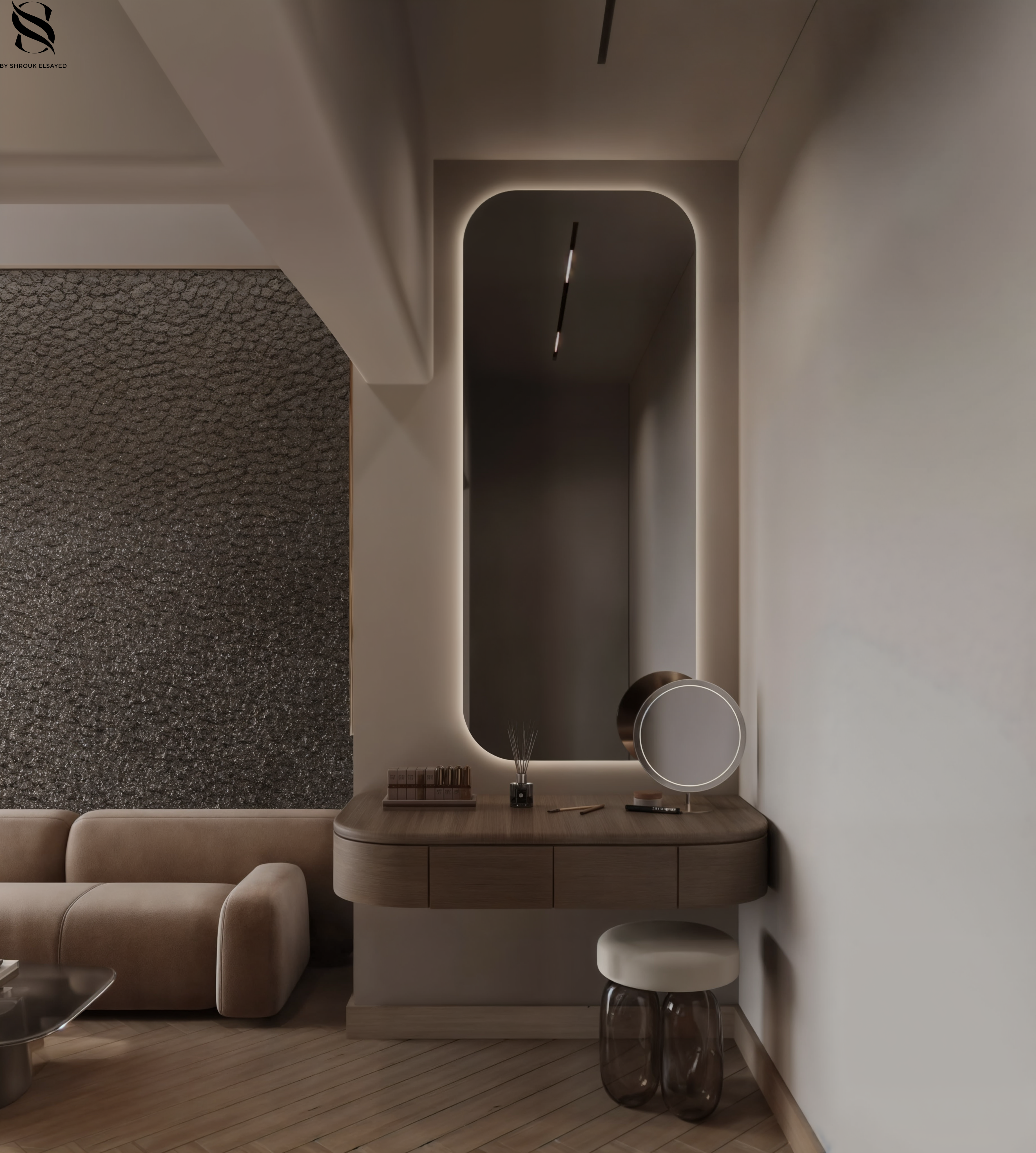 主卧室设计项目丨Shrouk Elsayed-11