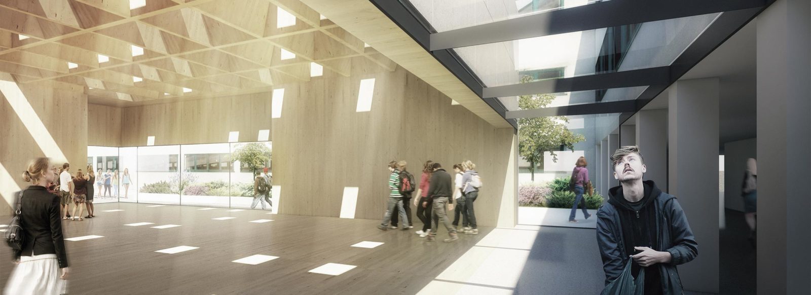 平卡费尔德酒店旅游学校园艺屋

注：HTL常见为德语Handelsschule und Techniksschule （商业与技术学校）或者 Höhere Technische Lehranstalt （高等技术学校）的缩写，结合GARTENHAUS（园艺屋）推测这里可能是与酒店旅游专业相关的学校，HTL Pinkafeld 直译为平卡费尔德高等技术学校，这里意译为平卡费尔德酒店旅游学校 具体还需要结合实际背景确定  丨HTL Pinkafeld  Hertl Architekten-1