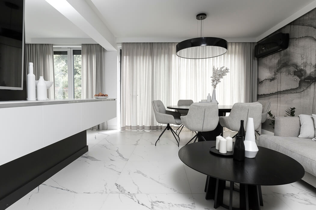 Nowoczesne wnętrze black&white w domu w Gorzowie Wielkopolskim - PLN Design-8