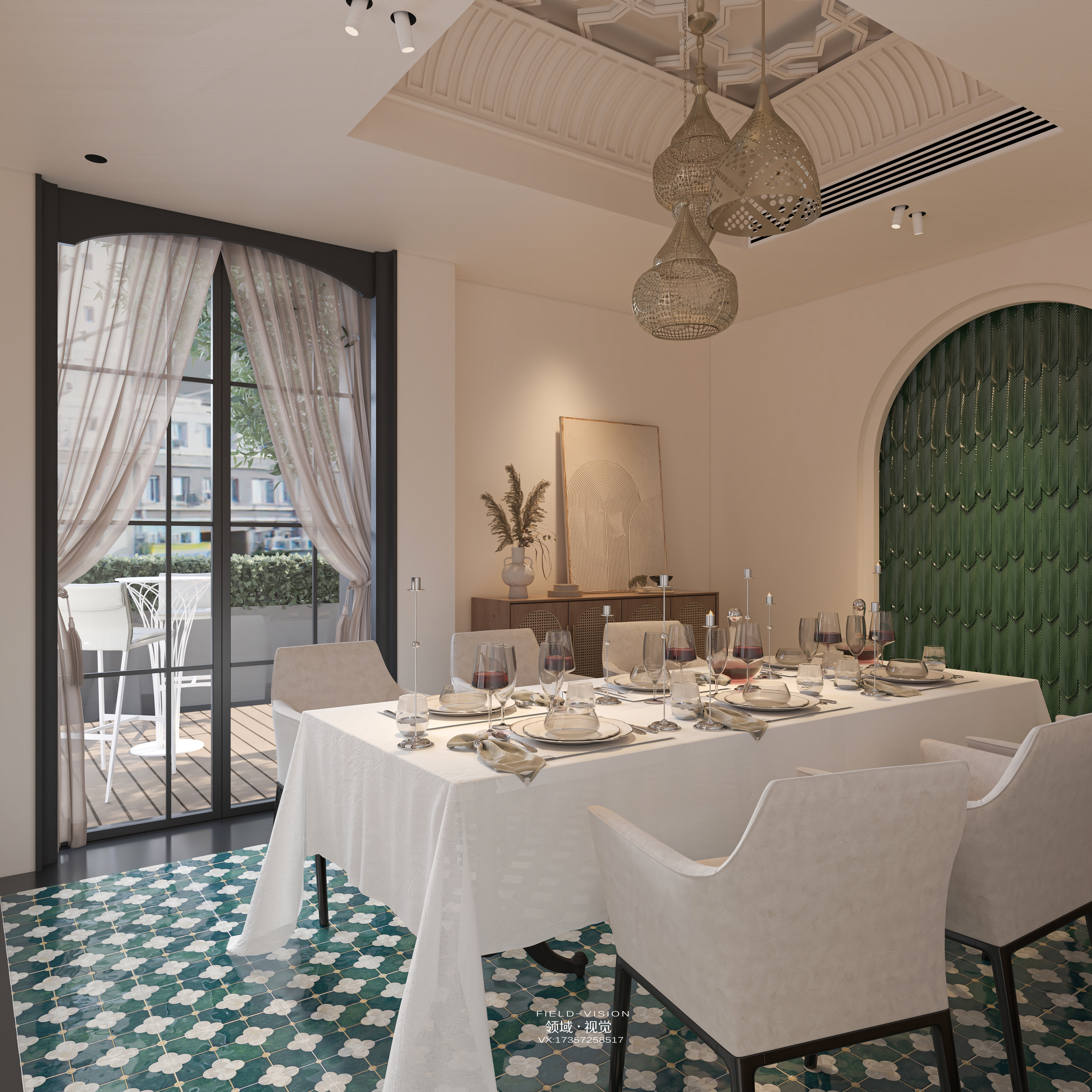 Vray渲染作品┃摩洛哥风格餐厅-9