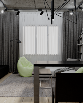 living room with open kitchen (private stodio)