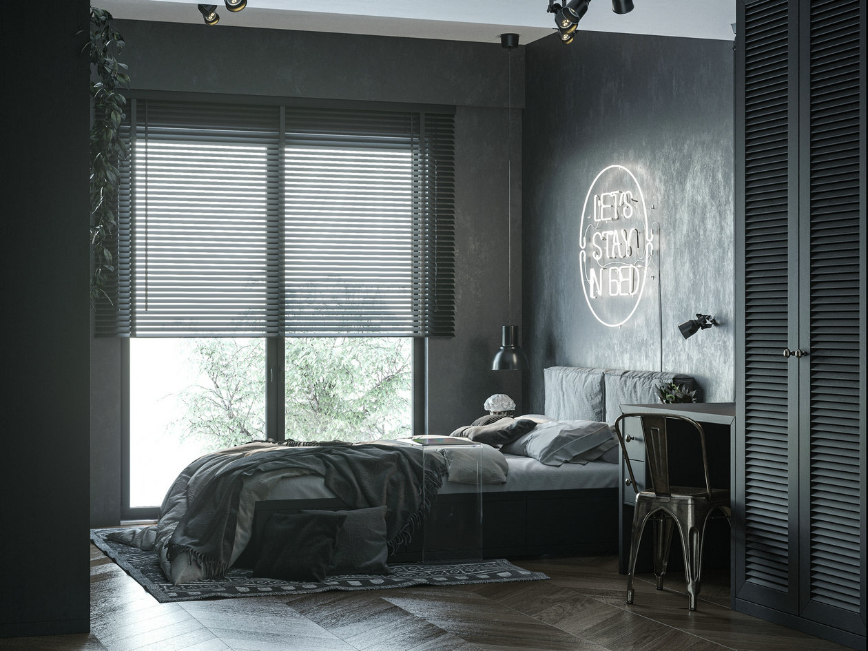 深色系公寓设计-17