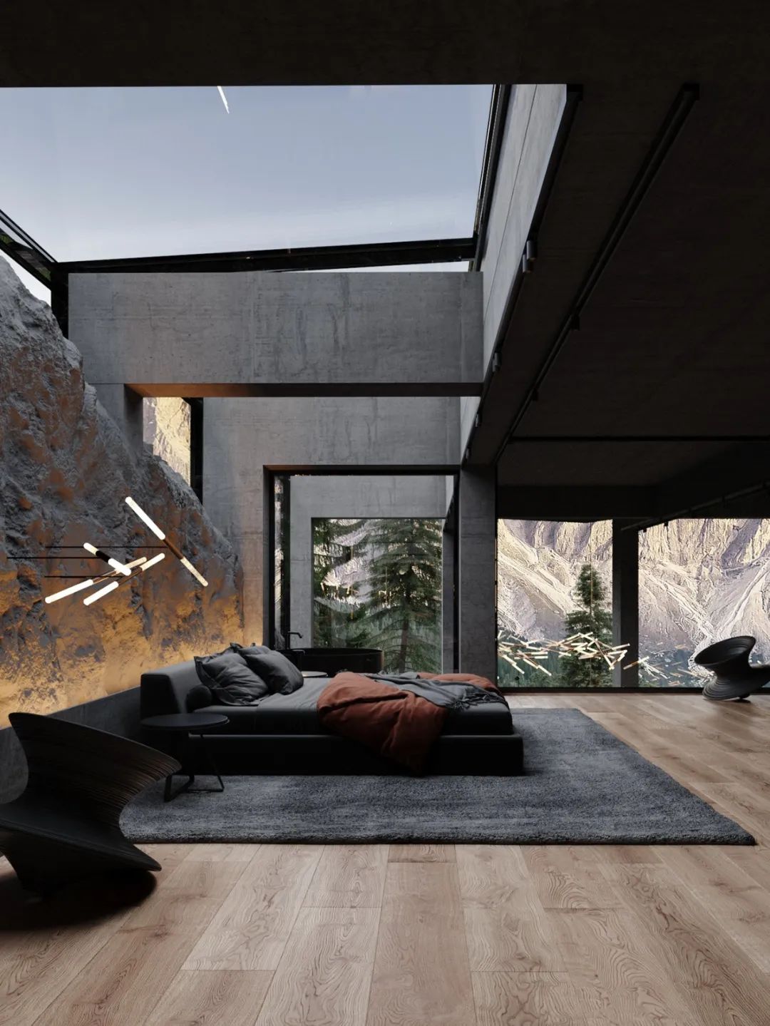 意大利阿尔卑斯山 780㎡山顶别墅设计丨Stephen Tsymbaliuk-19