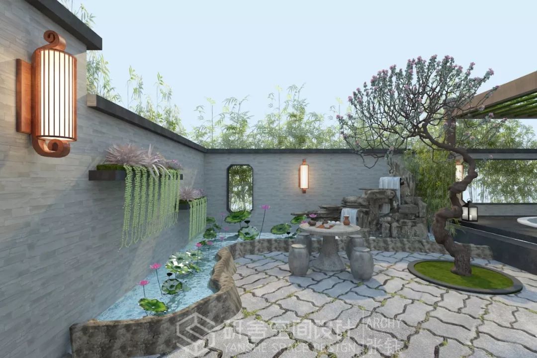 研舍.设计 | 中式庭院“龙隐半山”-56