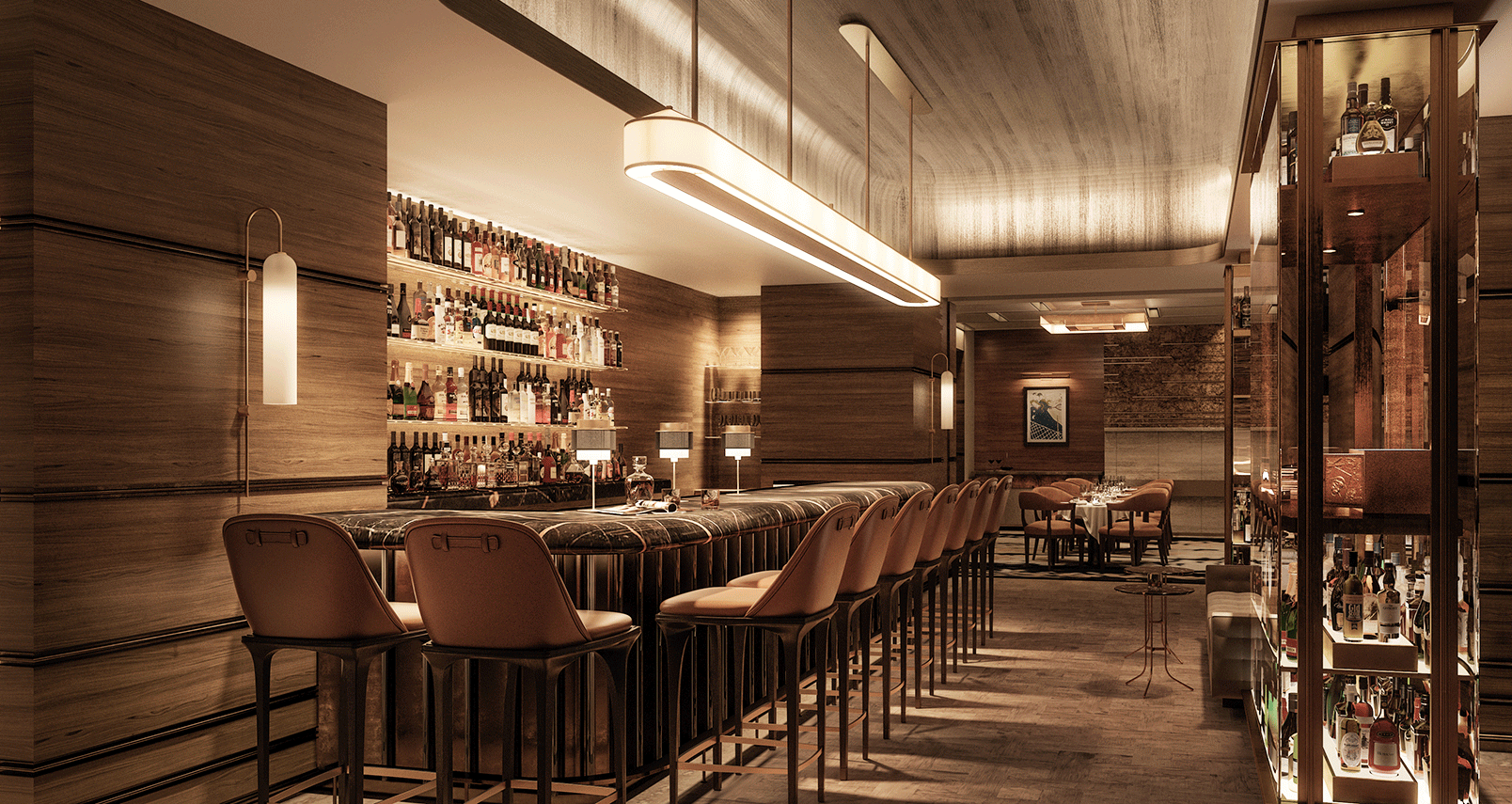 Wine Spectator餐厅及私人葡萄酒俱乐部丨巴林哈德丨THOM ORTIZ DESIGN LLC与Rockwellgroup-15