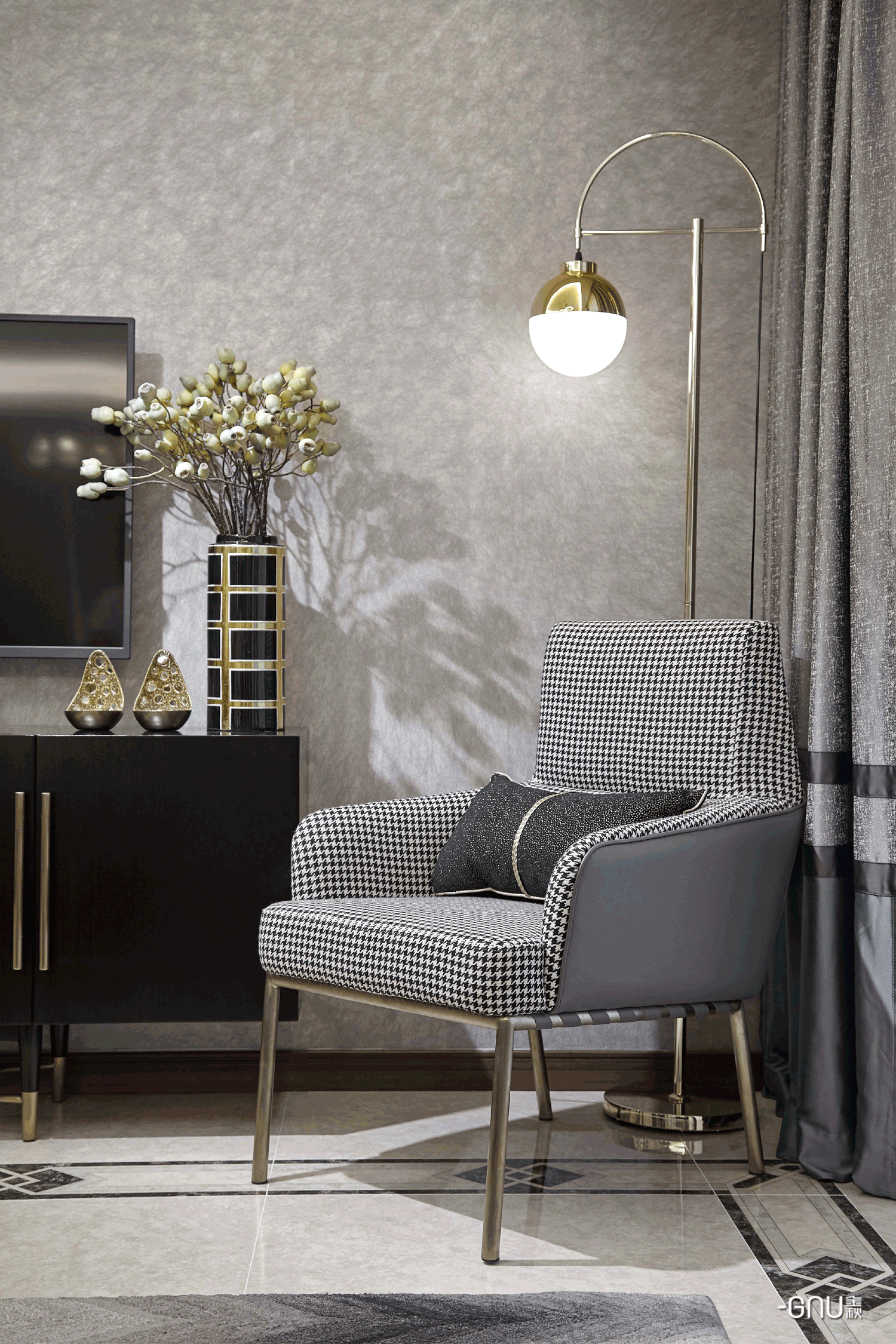 GNU金秋软装：中山万科城 | 轻轻奢华，诗意安居-24
