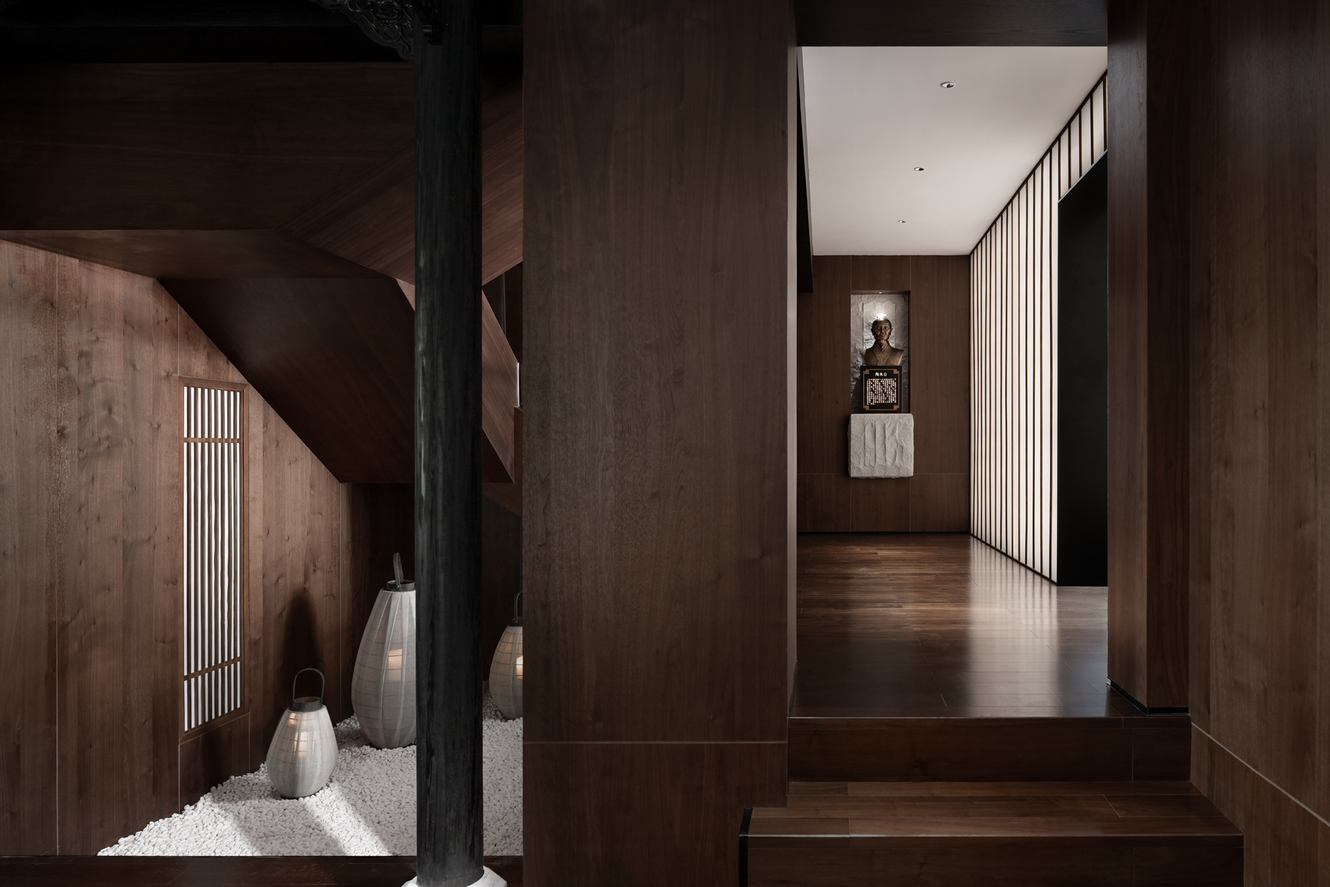 宁静深沉的东方美学私人国学会所丨吾疆设计-21