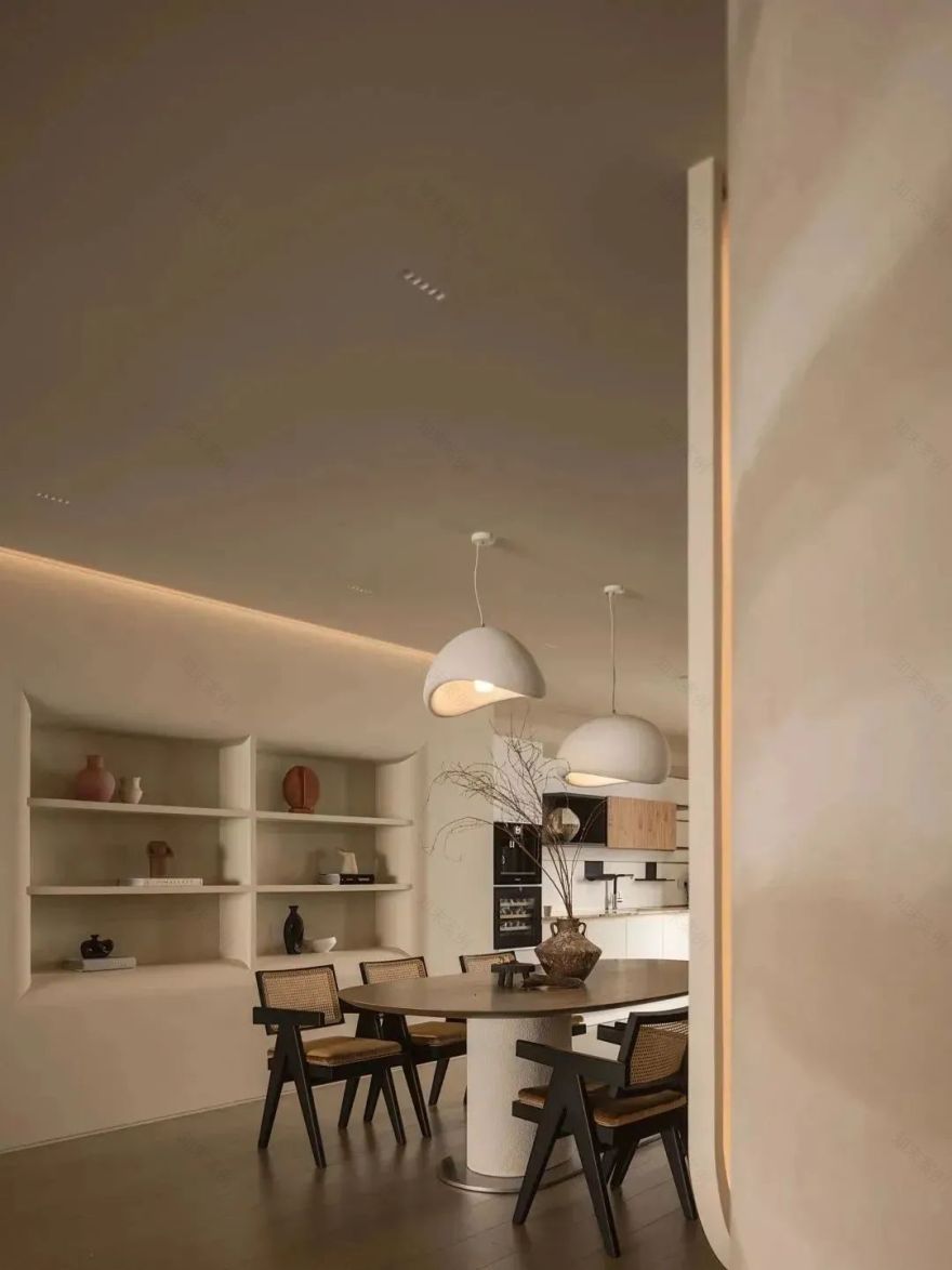 栢悦公馆侘寂风格设计丨黑白灰空间设计-19