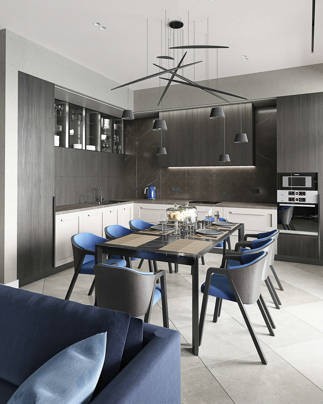 高级黑+蓝色组合设计-3