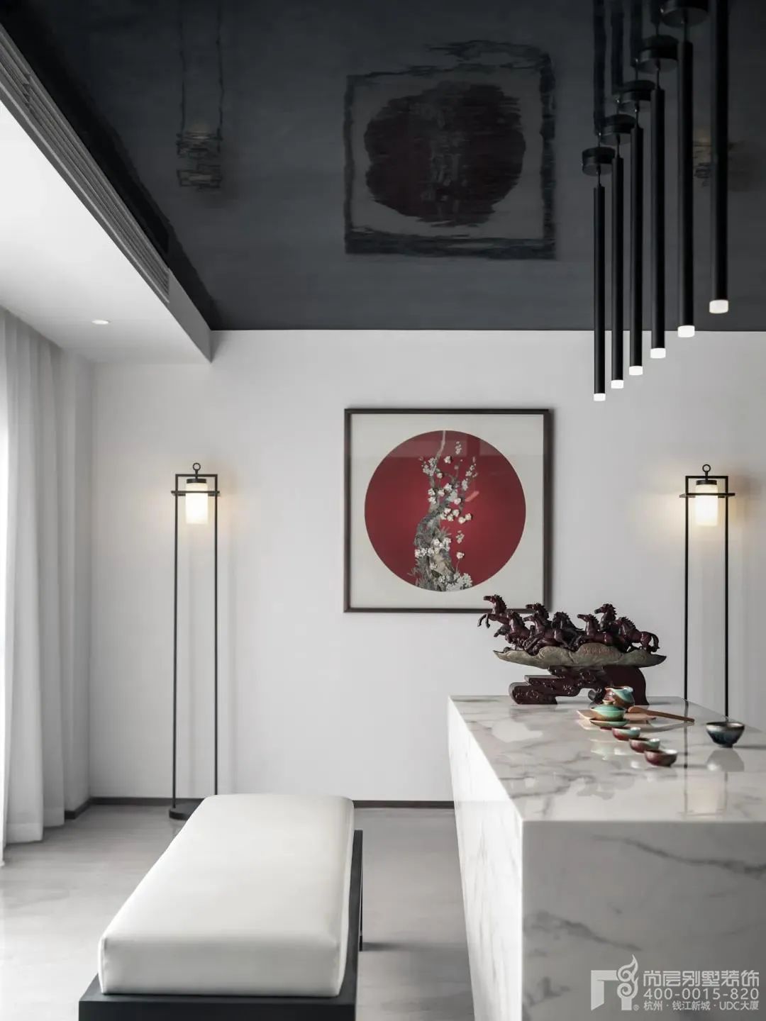 宁静雅致新中式风温馨居所丨中国杭州丨尚层别墅装饰-32