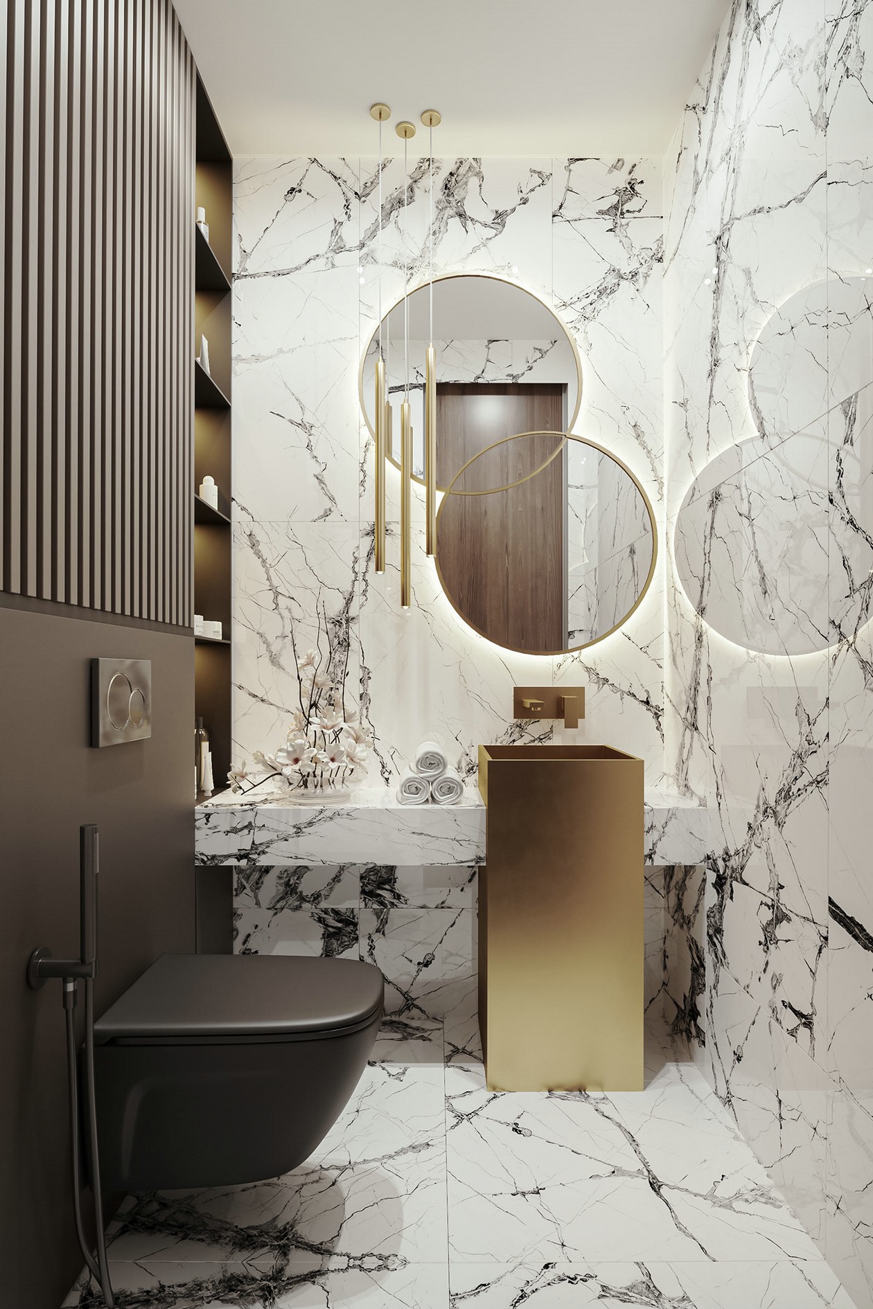 100㎡棕色系公寓 醇厚而温暖 沉稳而时尚-17