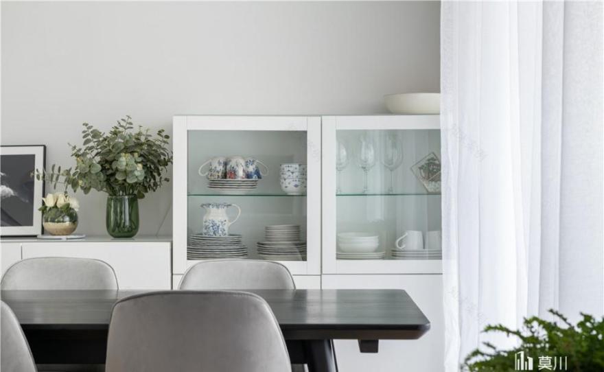 莫川设计丨平层北欧风 | 简约黑白灰,致敬悠闲生活-11