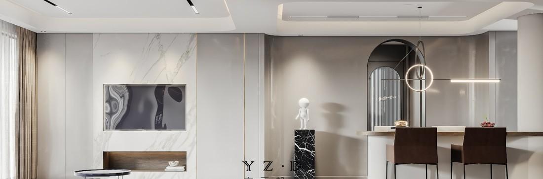 210㎡五室改三室,现代简约风家居设计案例解析-19