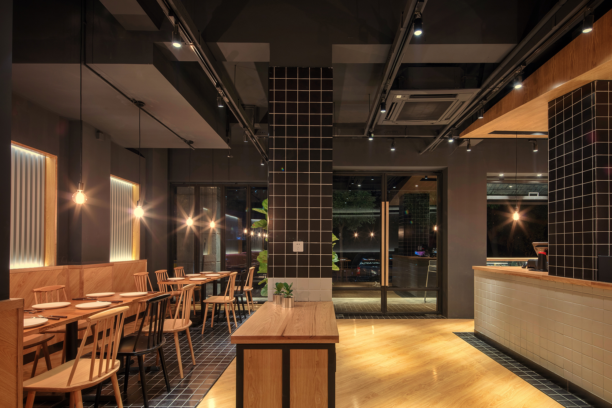 杭州上城区罗德轻食餐厅，百平米精致空间-11