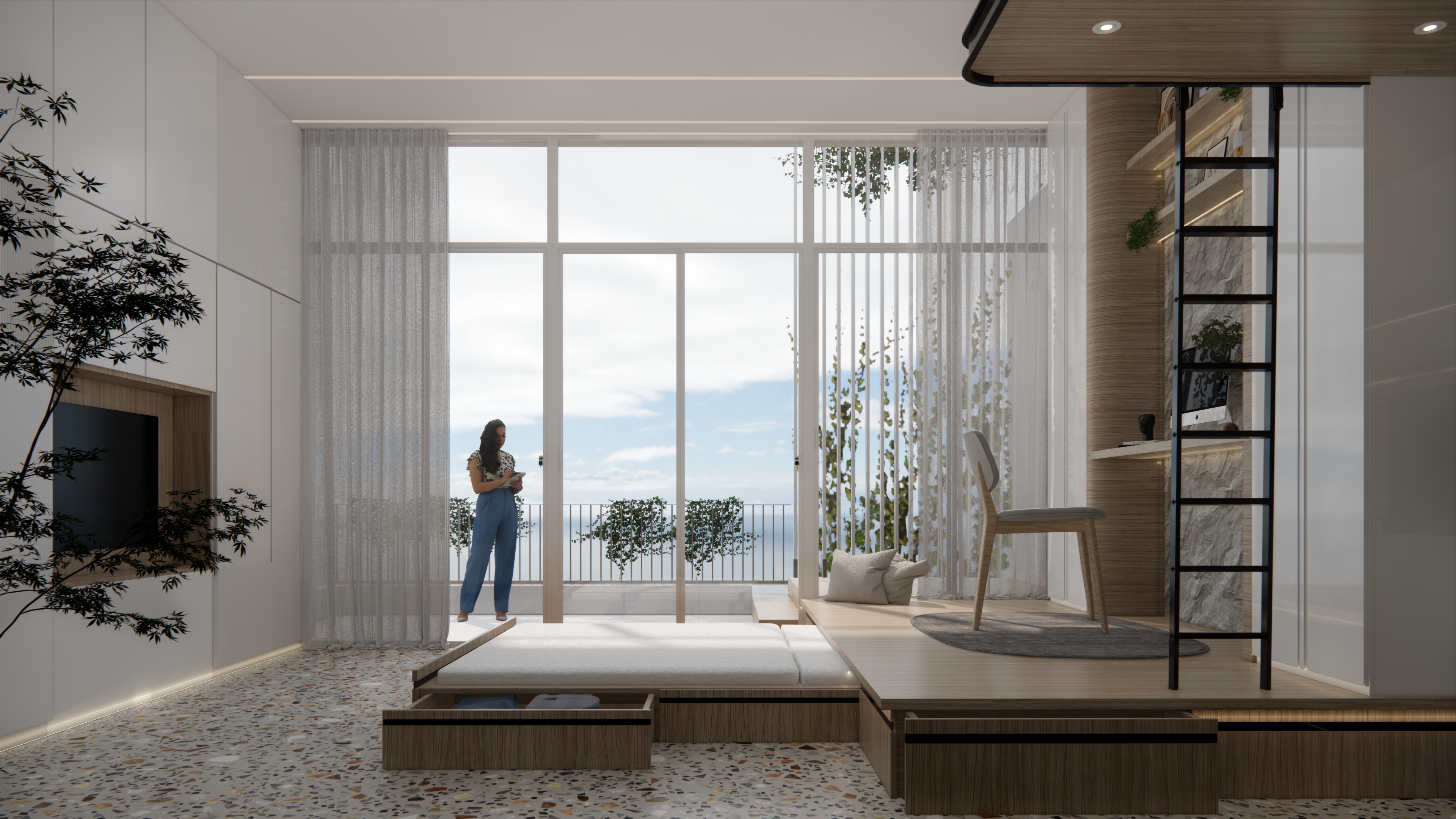 一字型单身公寓室内设计-14