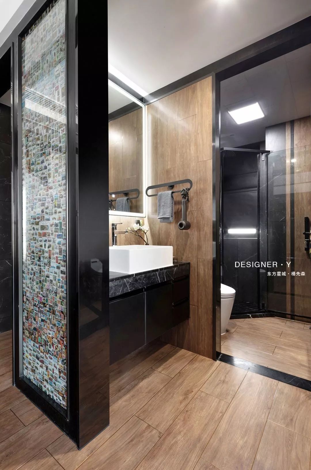 黑白灰 胡桃木低奢住宅  杨环信-18